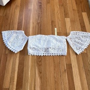 NWT Esley White Lace Top Size Small